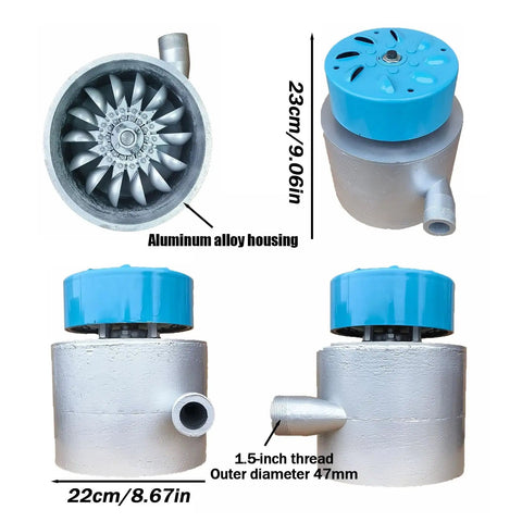 3000W Water Turbine Hydro Power System with Voltage Regulator for Off Grid and Backup Power 110 to 230 Volt Output, multiple views