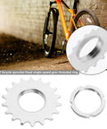 Fixed Gear Bike Sprocket 18T With Lock Ring for Single Speed Riders Heavy Duty Heat Treated No 45 Steel Flywheel