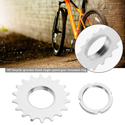 Fixed Gear Bike Sprocket 18T With Lock Ring for Single Speed Riders Heavy Duty Heat Treated No 45 Steel Flywheel