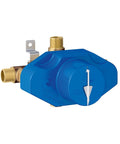 Universal Pressure Balance Rough In Shower Valve For DIY Bathroom Remodel With Half Inch Inlets And Outlets, Blue Core Cartridge