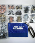 Garage Ready Sheet Metal Cleco Fastener Kit With Mesh Carry Bag And Pliers, Includes 20 Mixed K Series Cleco Fasteners, 5 KHD And 5 KK Clips
