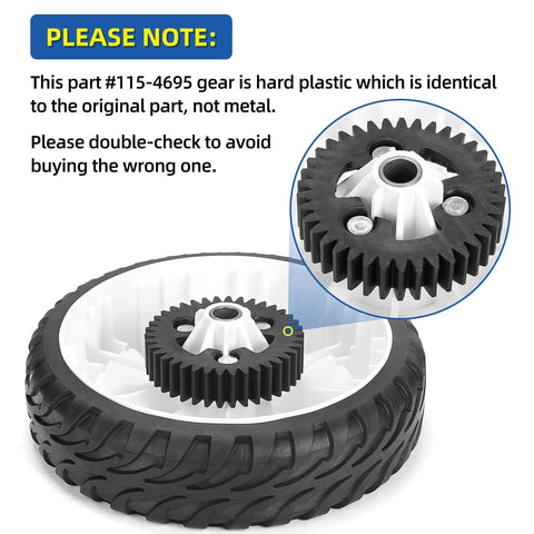 Beefed Up 8 Inch Rear Drive Wheels For Toro Recycler Mowers Replacement Gear Assembly 2 Pack Fits 20332 20333 20334 20338