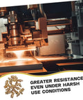 Close-up of industrial machinery with Grease Fittings Assortment Kit With 90-Degree 45-Degree And Straight Nozzles on display