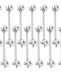 Twenty Sets Heavy Duty Furniture Connector Kit With Cam Fittings Dowel Pins And Iron And Zinc Alloy Fasteners For Office Cabinets And Home Furniture Repairs Easy To Carry And Store, silver metal pins
