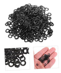 Heavy Duty Wave Washers Kit 500 Pieces, Compression Type Spring Gaskets With Wave Design, Steel Construction For Anti Loosening On Automotive, Machinery, And DIY Projects, Built To Last, Rock Solid, And Easy To Use. black steel wave washers pile and hand-held sample
