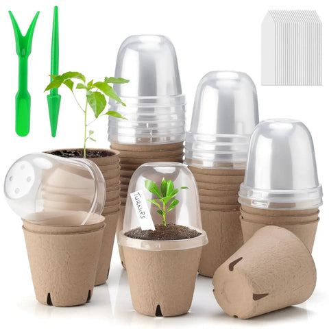 pulp pots for plants Ultimate Seed Starter Kit | 36 Pots
