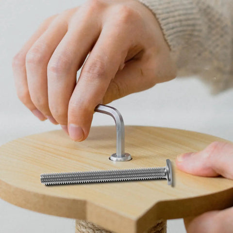 Assembling wood with Nickel Plated Flat Head Hex Socket Frame Bolts And Furniture Screws Replacement Hardware Kit