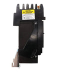 Side view of Heavy Duty Pro Grade Molded Case Circuit Breaker 600V 250A with caution label for commercial panels.