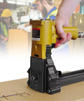 Heavy Duty Pneumatic Carton Stapler Features Automatic Air Powered Operation For Quick Warehouse Boxing, securely sealing cartons.