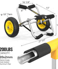 Go-To Universal Kayak Carrier Trolley for Kayaks Canoes Paddleboards Float Mats and Jon Boats with 200-pound capacity and solid airless tires