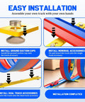 Easy installation guide for 20ft Flex Roll Up Slot Car Race Track with suction cups and stabilizers