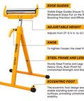 Two Pack Folding Roller Stands Built for Heavy Duty Woodworking 250 Lb Load Capacity Adjustable from 27.8 to 43 Inches outfeed support