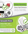 Printable vinyl sticker paper for inkjet and laser printers, 56 self-adhesive matte white sheets
