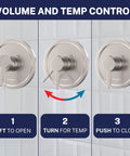 HammerHead Showers brushed-nickel solid metal single-handle shower trim kit with rough-in valve (3 views)