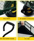 Beefy 900 Lbs Heavy Duty Garden Cart Wagon With Removable Mesh Sides That Convert Into Flatbed 240 Degree U Turn 10 Inch Pneumatic Tires