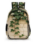 Trailing Ivy On Brick Wall Print Backpack For Everyday Carry Unisex Large Capacity Daypack Durable Polyester With Smooth Zipper