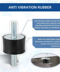 M8 Rubber Vibration Isolator Mounts 30x20mm with studs for anti vibration and noise reduction use