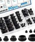 Assorted Rubber Plugs Set With Ninety Pieces Nine Sizes from One Inch to One Fifth Inch Silicone Stoppers in plastic storage box