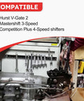 Steel Shifter Bushing Kit With Spring Clips 7 Piece Pit Pack For Manual Transmissions Fits V Gate 2 Mastershift 3 Speed Competition Plus 4 Speed Shifters Improves Precision Smooth Shifting And Overall Driving Response. Compatible with Hurst V-Gate 2 and Mastershift