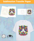 170 Sheets Sublimation Paper 125Gsm 8 By 11 Inch A4 Heat Transfer For Any Inkjet Printer With Sublimation Ink T Shirt Mug