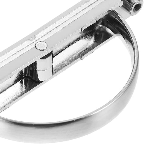 Close-up of zinc alloy recessed cabinet handle with 85mm hole spacing showing smooth hidden grip and rotational design for furniture.