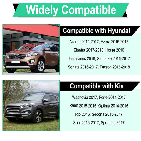 Compatibility list for Hyundai and Kia vehicles with images of compatible cars