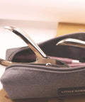 Dual Hole Punch Set With One Quarter Inch And One Eighth Inch Holes, Handy Single Hole Punch in a zippered fabric case
