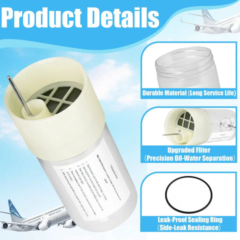 Advanced Aviation Fuel Tester Jar And Sump Must Have Kit For Inspections Non Ethanol Fuel Testing Durable ABS Build