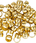 Essential 110 Piece Brass Compression Sleeve Ferrule Kit for quarter to one half inch tubing fittings displayed on a white background