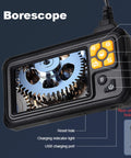 1080P HD Endoscope Camera With Light, 4.3 Inch IPS Screen Borescope showing gear mechanism and control features
