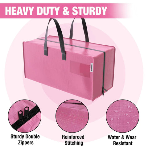 Extra Large Move Bags Set With Zippers And Carrying Handles Heavy Duty Storage Tote With Backpack Straps For Easy Space Saving