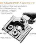 60 Pack 30 Pairs Three Quarter Inch Overlay Soft Close Cabinet Hinges Satin Nickel Stainless Steel Concealed Hidden