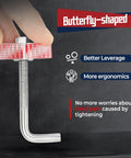 Close-up of 304 Stainless Steel Hose Pincher Set Of 2, Hose Pinch Clamp Pliers with butterfly type hexagonal nut handle.