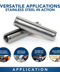 Spring Pin Set And Roll Pin Kit In Stainless Steel 420, Includes Cotter Pins, Dowel Pins, And Spring Pins, Retaining Clip Fasteners