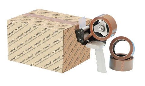 Heavy Duty Packing Tape Dispenser And Carton Sealer With Slick Adjustable Brake for sealing boxes and tape rolls.