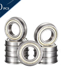 HiPicco F6904ZZ flanged ball bearing, 20x37x9 mm, chrome steel, double metal shield, 10 pcs