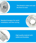 Premium M12 Hex Nuts With Serrated Flange Providing Rock Solid Grip And Zero Slip Action Ideal For Daily Drivers And Heavy Build Projects, showcasing clear threads and standard hex shape.