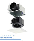 Whisper Quiet Bathroom Vent Fan Motor And Grille Assembly With Max Airflow MERV 8 Filtration And Deflector Low Key Profile
