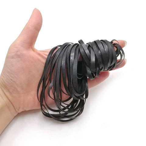 Cassette Tape Drive Belts 4mm Wide 40 To 135mm Lengths 50 Pack Flat Rubber Belts Replacement For Cassette Players Durable Wear Resistant