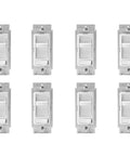SureSlide Universal Dimmer Switch For LED CFL And Incandescent Lighting Fits Most Home Fixtures 8 Pack White Finish