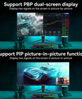 34-Inch Ultrawide Curved Gaming Monitor UWQHD 3440x1440 165 Hz Refresh 1ms MPRT displaying PBP and PIP functions