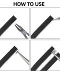60 Piece Heavy Duty Metal Zipper Repair Kit for jackets luggage and outdoor gear universal zipper fix with top and bottom stops shown in use