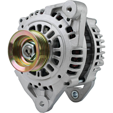 Front view of 12V 80A Clockwise Alternator Replacement For Nissan Frontier 1999 2002 And Xterra 2000 2004 Plug And Play Internal