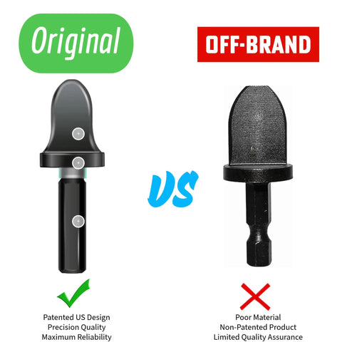 Comparison between original and off-brand swaging tools for Six Piece Drill Bit Swaging Tool Set For Expanding Copper And Aluminum Tubes.