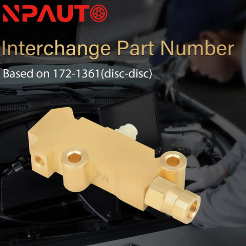 Drop Dead Cool Brass Brake Proportioning Valve Disc Front And Disc Rear Brakes Universal Fit heavy duty design on engine backdrop.