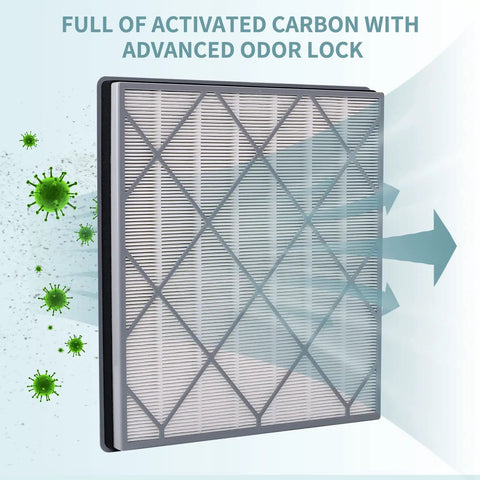 Replacement Filter For Air Purifier 6 That Delivers Pro Grade Clean Air With True HEPA H13 Filtration 3 In 1 System, side view
