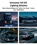 Collage of vehicles with 20 Pack Three Quarter Inch LED Marker Lights 3rd Gen Round Mini Amber Red Clearance Lights installed