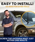 Ford Replacement Antenna Mast For F150 2009 2026 Six And Three Quarters Inch Black Rugged Truck Antenna Car Wash Proof