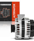 Beefy Alternator Replacement For Jeep Wrangler TJ 2001 To 2006 4.0L 12V 117A Clockwise 6 Groove Pulley product with packaging.