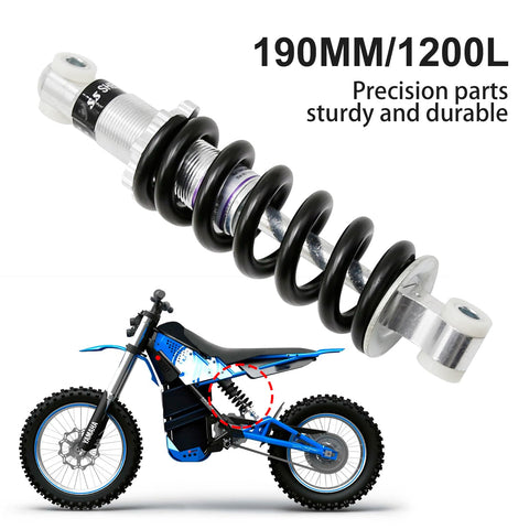 Beefy Rear Shock Absorber And Suspension Spring For Gas Scooters Electric Bikes Mini Motorcycles Dirt Bikes ATVs And Pocket Bikes With 190mm Length And 1200Lb Capacity Heavy Duty Replacement